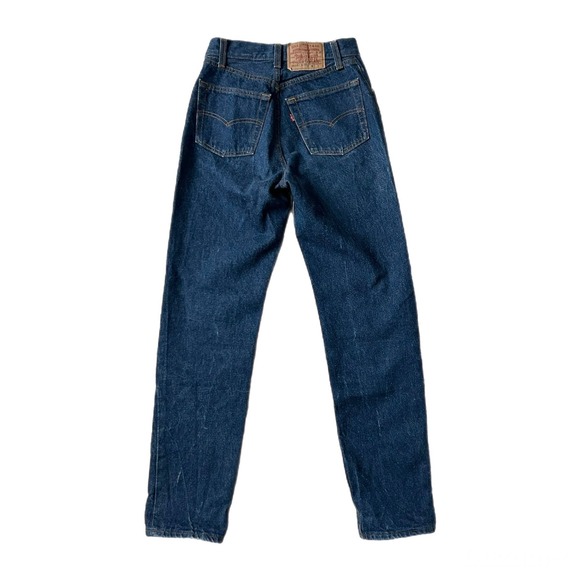 Vintage 80s Levis 501 High Waisted Jeans Dark Wash Made in USA Size 7, 25 - Picture 4 of 8